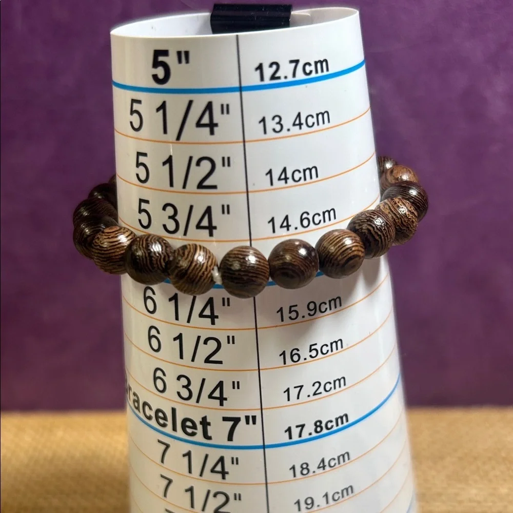 Wooden Bead and Braided Leather Bracelet Bundle (A)